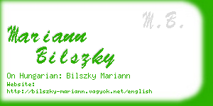 mariann bilszky business card